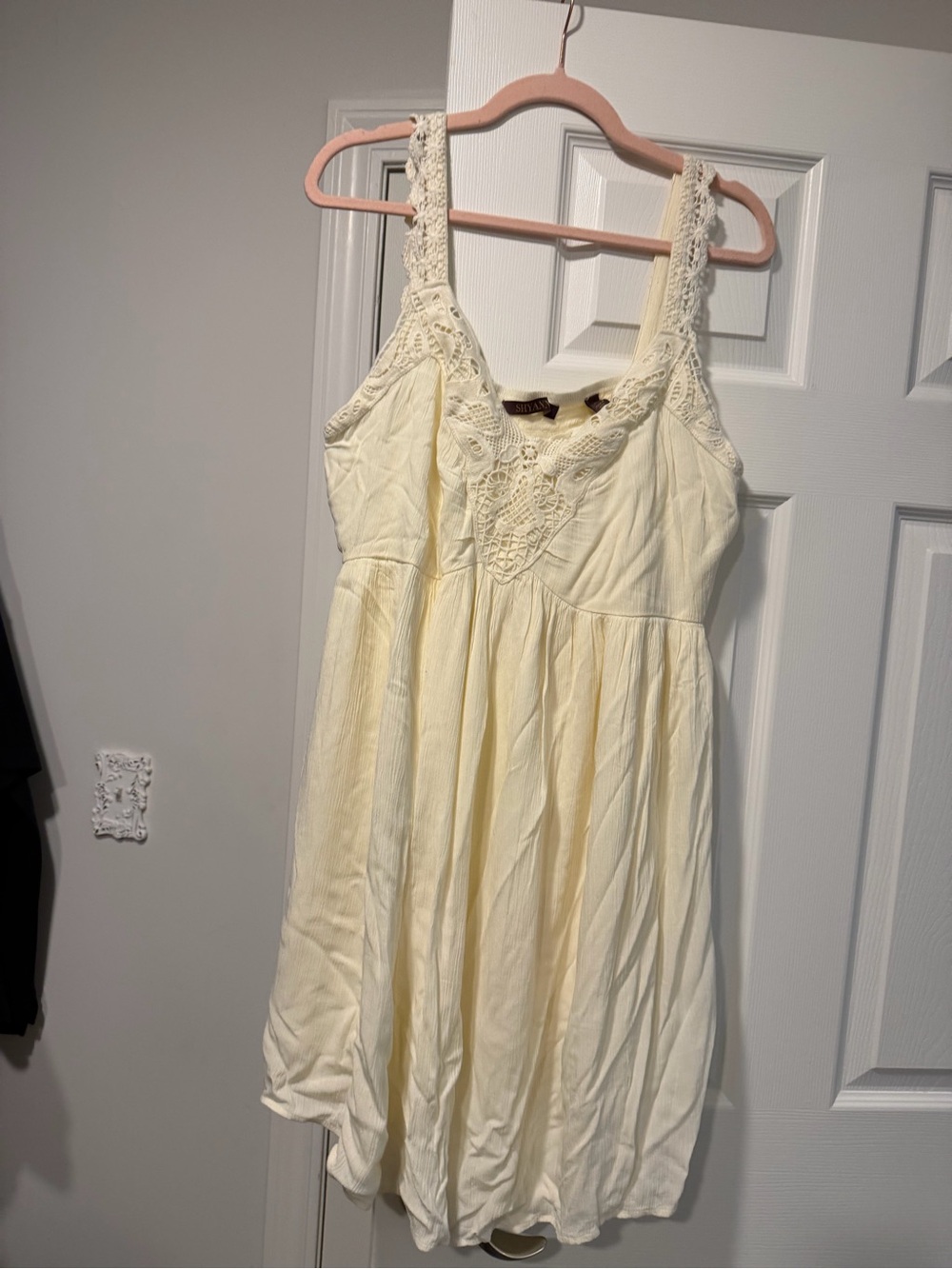 Cream Crochet Trim Sundress